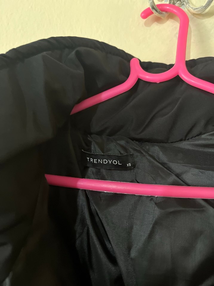 Siyah Düğmeli Kadın Kışlık Mont - Görsel 2