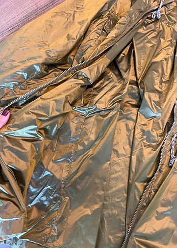 Yargıcı Yağmurluk Kadın Parlak Midi Yağmurluk - Görsel 5