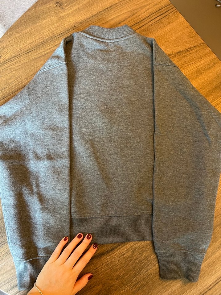 Beymen Club Gri Kadın Baskılı Pamuklu Sweatshirt - Görsel 5