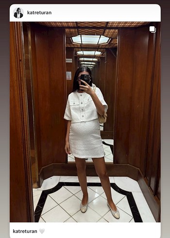 Beyaz Tuvit Elbise Ceket Takım - Görsel 2