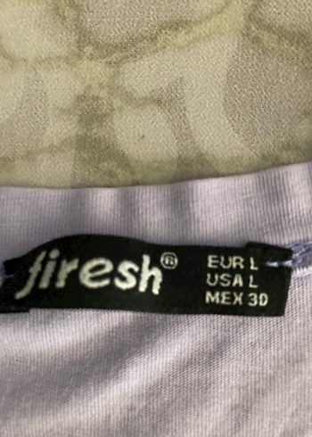 l Beden Gri Kolsuz Basic Kadın Tişört 50/61 ölçüsü