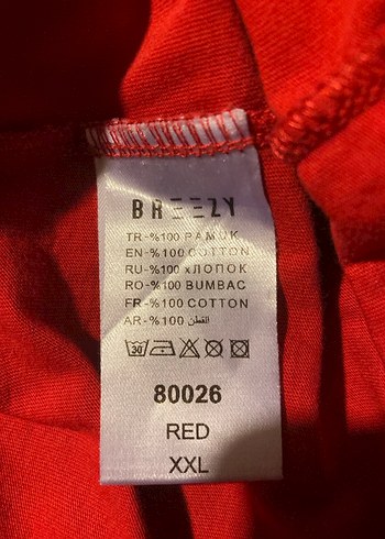 xxl Beden Düğmeli Kırmızı Baskılı Kısa Kollu Erkek Tişört