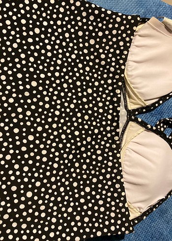 Siyah Beyaz Puantiyeli Mayo 38/48 ölçüsü - Görsel 3