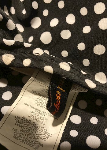 Siyah Beyaz Puantiyeli Mayo 38/48 ölçüsü - Görsel 4