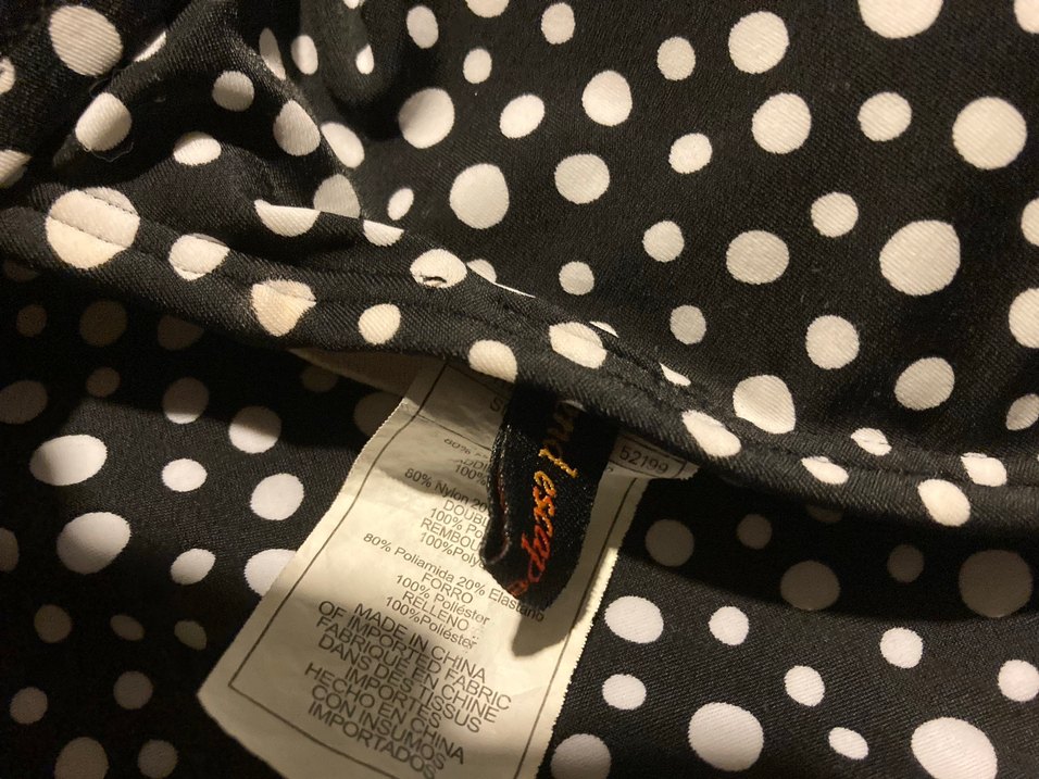 Siyah Beyaz Puantiyeli Mayo 38/48 ölçüsü - Görsel 4