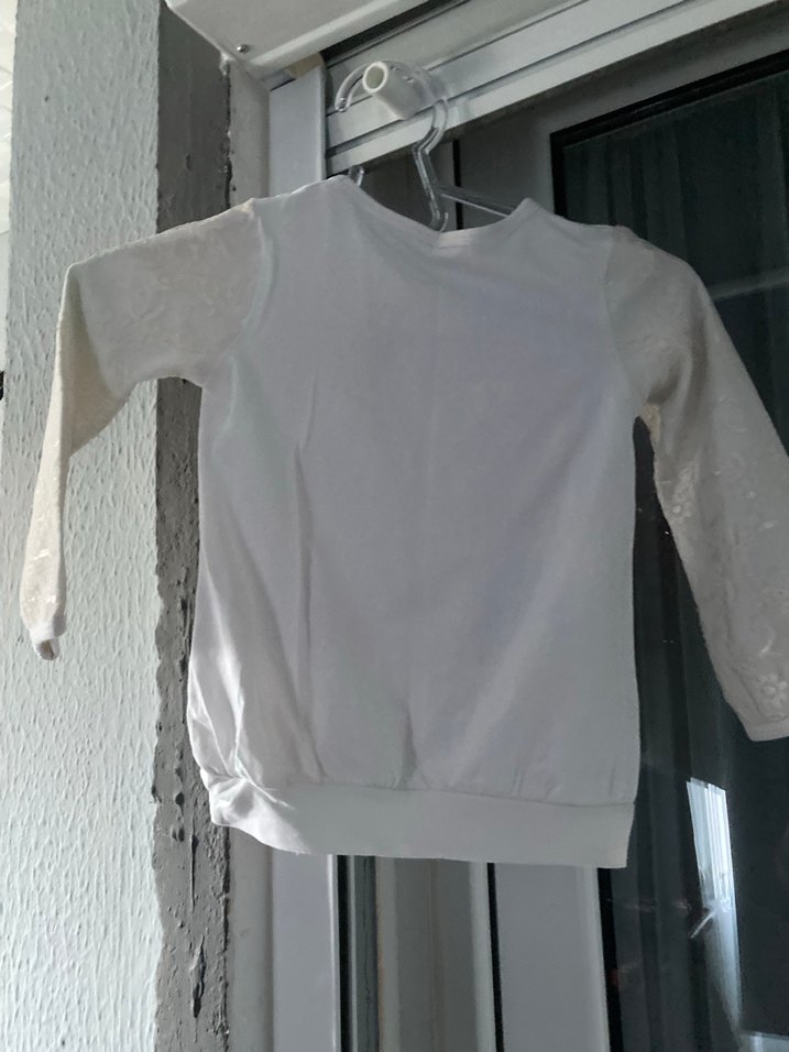 Kız Çocuk Pullu Baskılı Uzun Kollu Tişört - Görsel 3