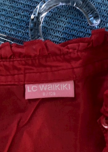 Kırmızı Fırfırlı Uzun Kollu kız çocuk gömlek - Görsel 6