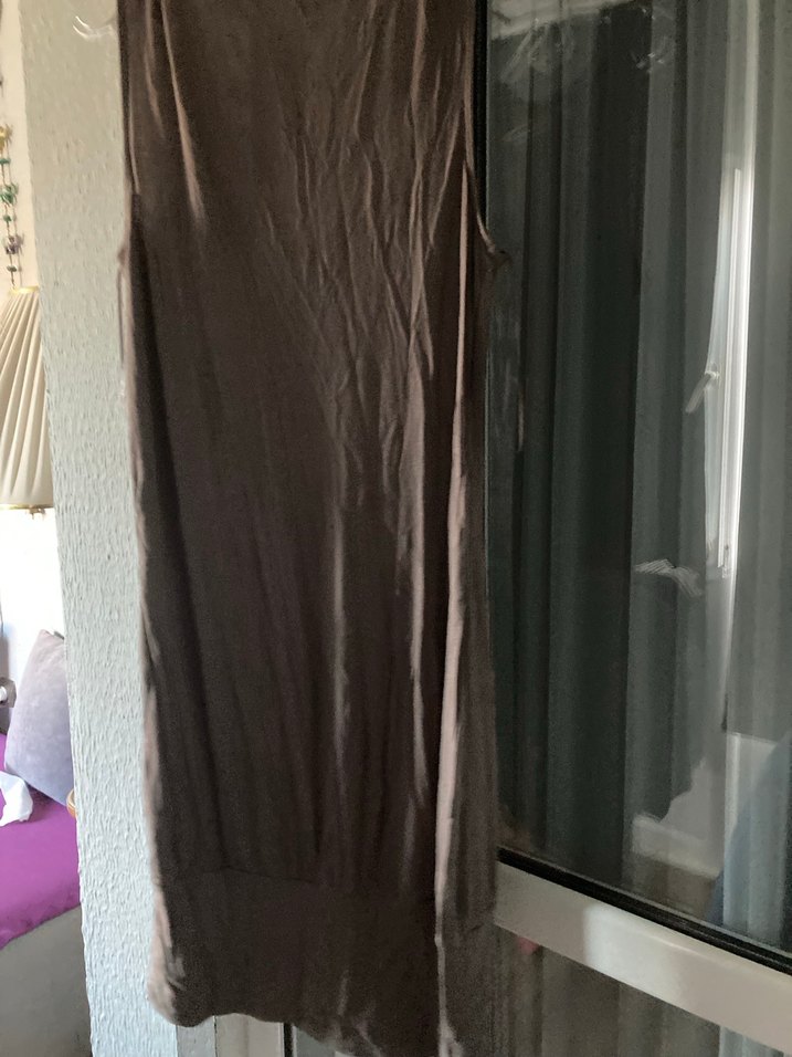 Kahverengi şal yaka boncuklu tunik 43/98 ölçüsü - Görsel 5