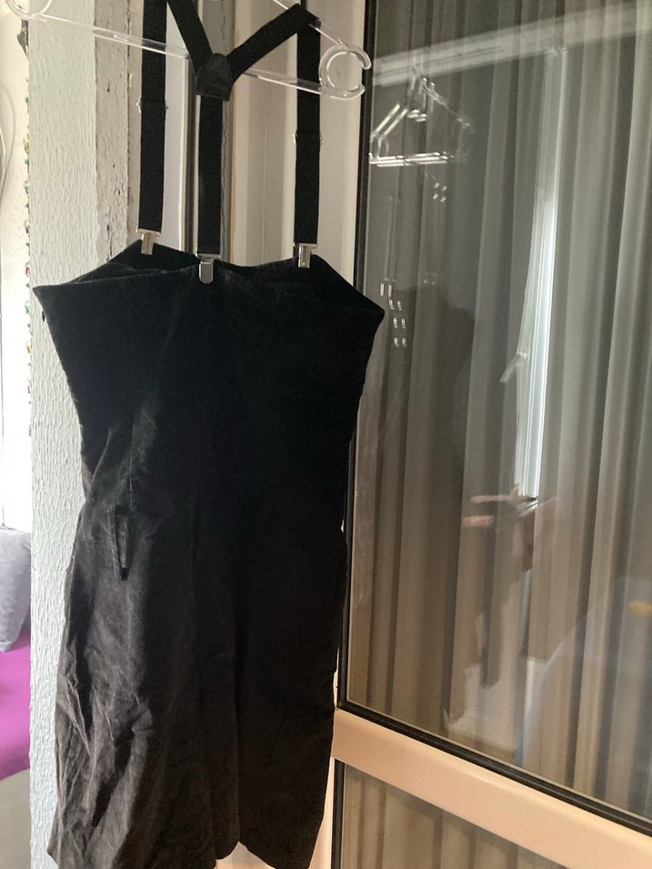 Kahverengi fitilli kadife slopet - Görsel 4