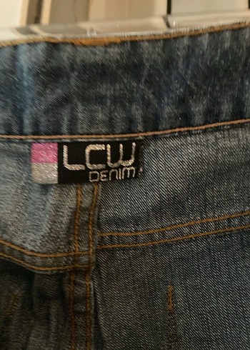 Erkek Mavi Midi Denim Bol Kesim Kot Pantolon 32 beden - Görsel 3