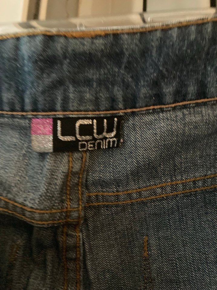 Erkek Mavi Midi Denim Bol Kesim Kot Pantolon 32 beden - Görsel 3