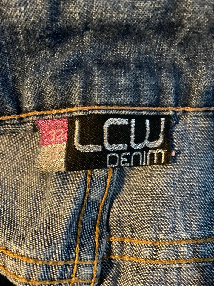 Erkek Mavi Midi Denim Bol Kesim Kot Pantolon 32 beden - Görsel 5