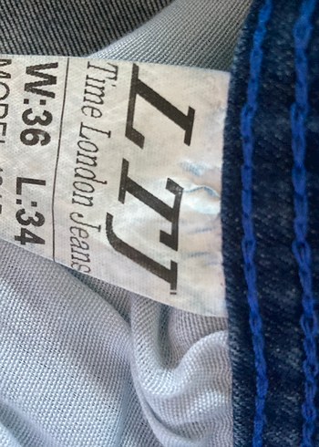 Erkek Mavi Yırtık Bol Kesim Kot Pantolon - Görsel 6