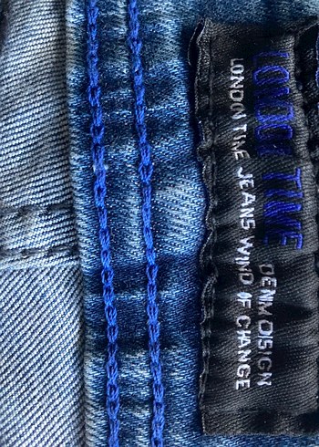 Erkek Mavi Yırtık Bol Kesim Kot Pantolon - Görsel 5