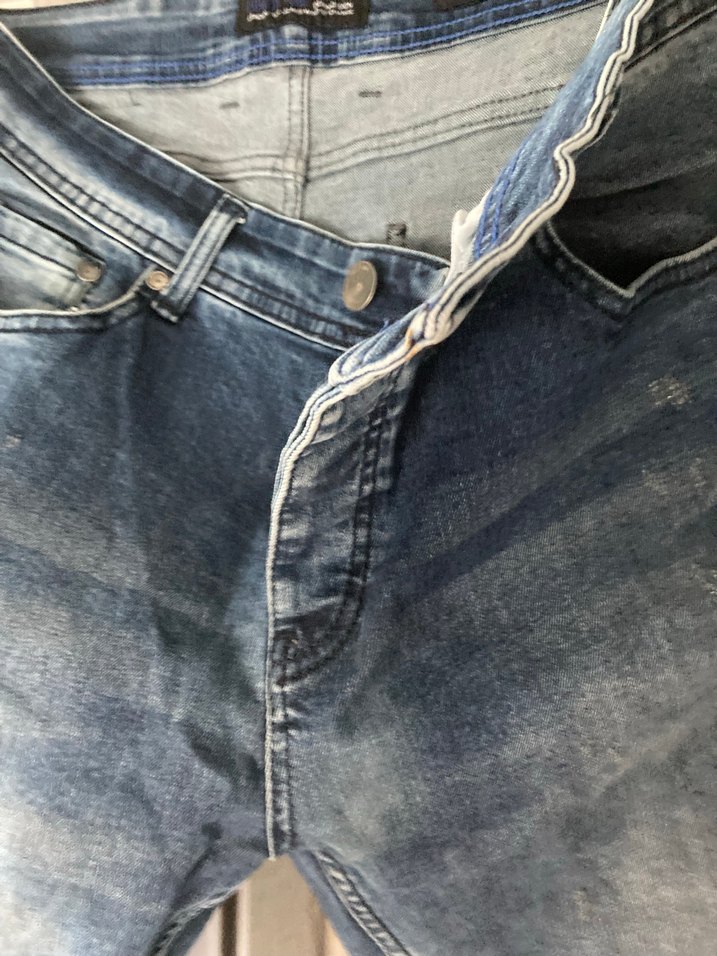 Erkek Mavi Yırtık Bol Kesim Kot Pantolon - Görsel 2