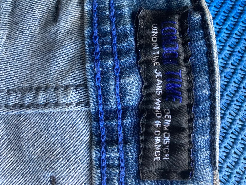 Erkek Mavi Yırtık Bol Kesim Kot Pantolon - Görsel 5