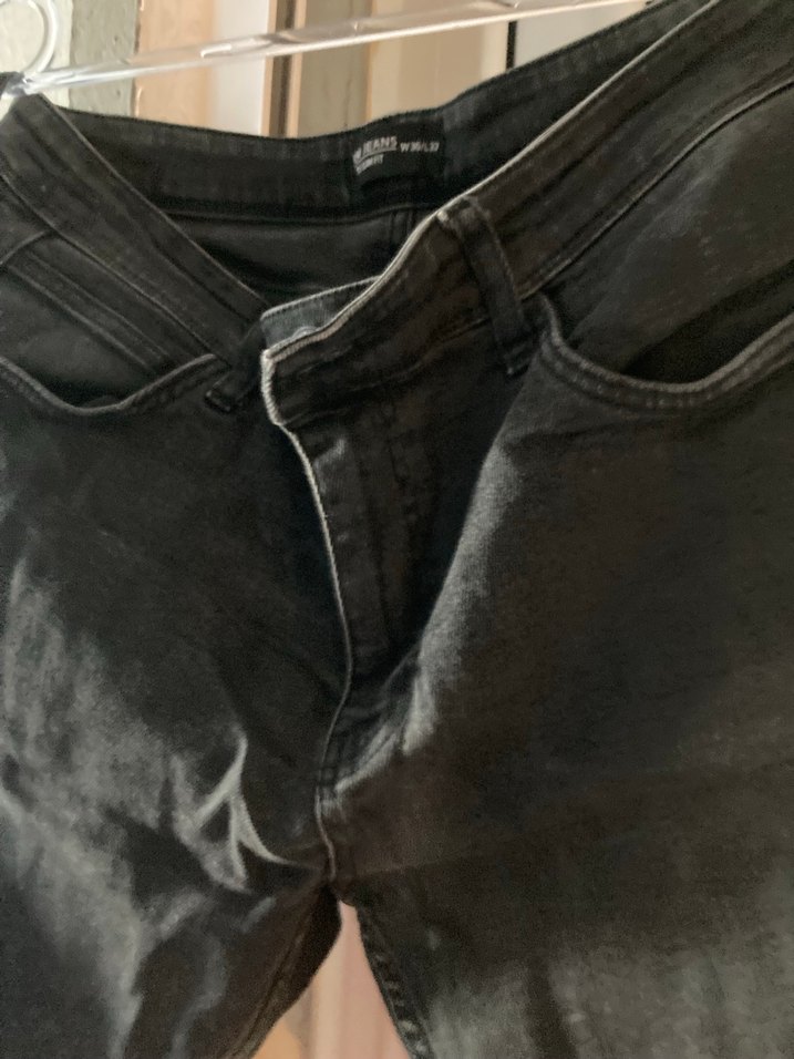 Siyah Rahat Erkek Kot Pantolon - Görsel 2