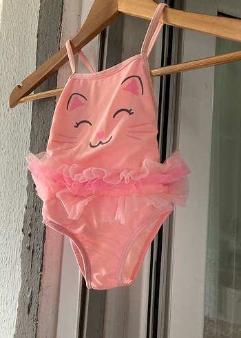 Kız Çocuk Pembe Askılı Mayo