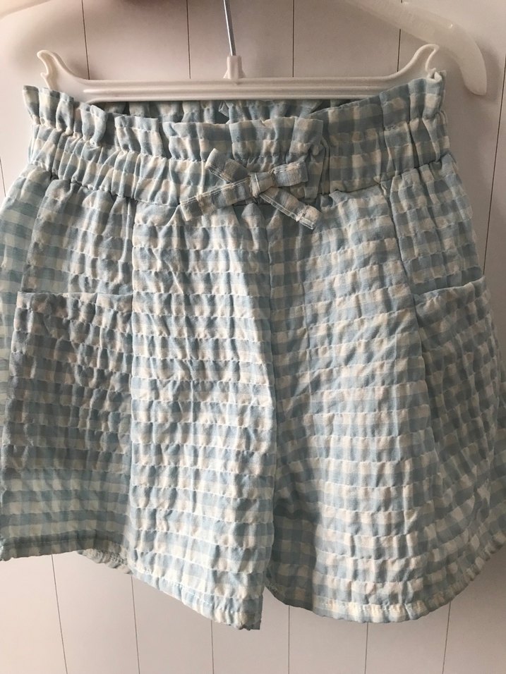 Nakışlı Vintage Kızlar Beyaz Kısa Kollu Gömlek şort takım - Görsel 5