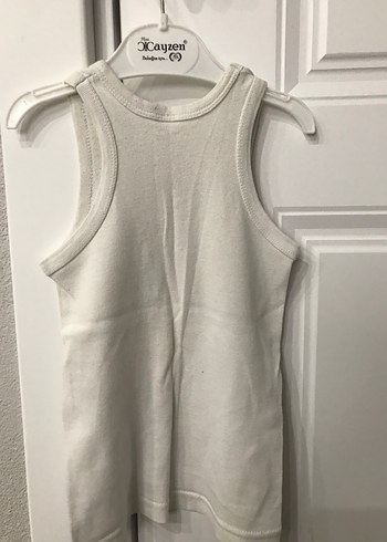 Beyaz Çocuk Atlet %100 pamuk - Görsel 2