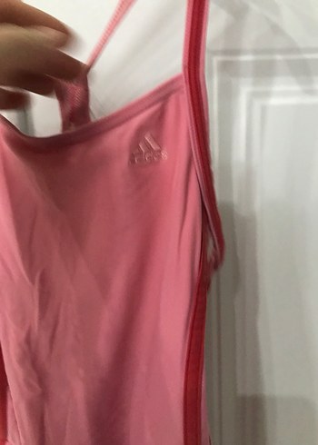 Adidas orjinal 7-8-9 yaş Düğmeli Pembe Nakışlı Çocuk mayo - Görsel 2