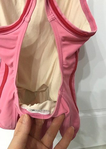 Adidas orjinal 7-8-9 yaş Düğmeli Pembe Nakışlı Çocuk mayo - Görsel 6