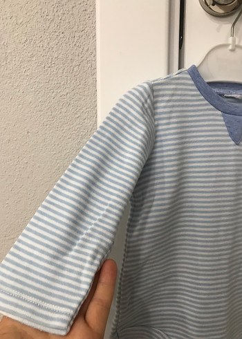 H&MÇizgili Uzun Kollu Bebek Body - Görsel 2