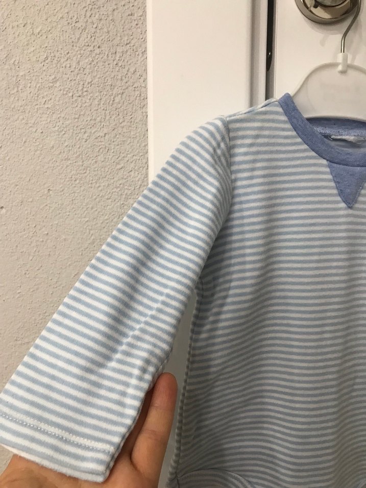 H&MÇizgili Uzun Kollu Bebek Body - Görsel 2