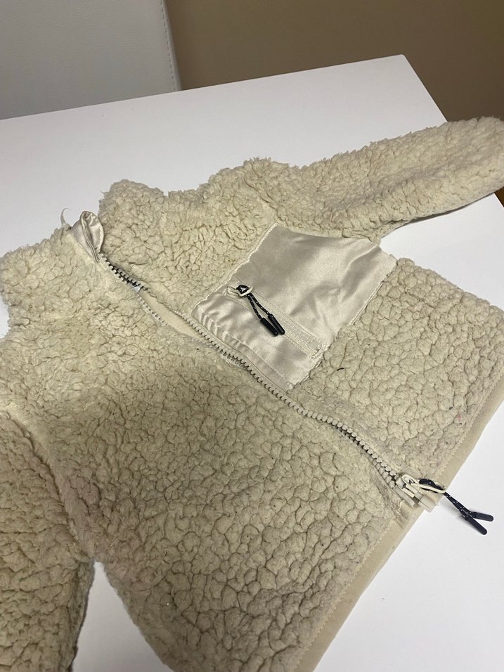 Bej Erkek Çocuk Kürk Detaylı Mont - Görsel 2