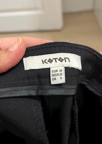 34 Beden Siyah Kadın Kumaş Pantolon Midi Boy