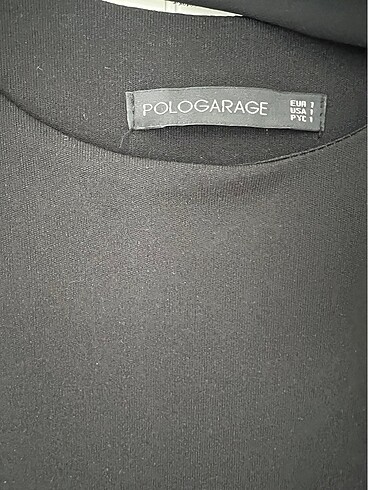 s Beden Polo garage Siyah kısa elbise deri parçalı