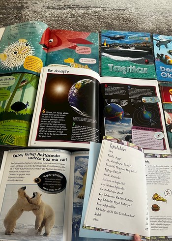 Çocuk Kitapları Seti: Hayvanlar, Taşıtlar ve Dünya - Görsel 4