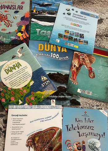 Çocuk Kitapları Seti: Hayvanlar, Taşıtlar ve Dünya - Görsel 6
