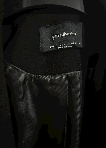 Siyah Tek Düğmeli Kaban - Görsel 4