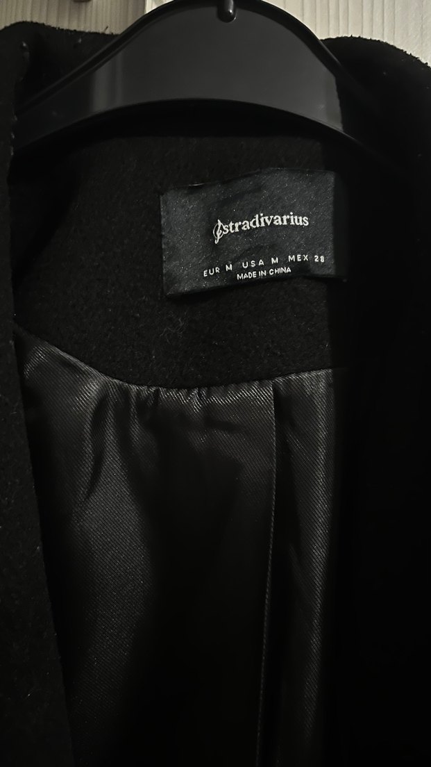 Siyah Tek Düğmeli Kaban - Görsel 4