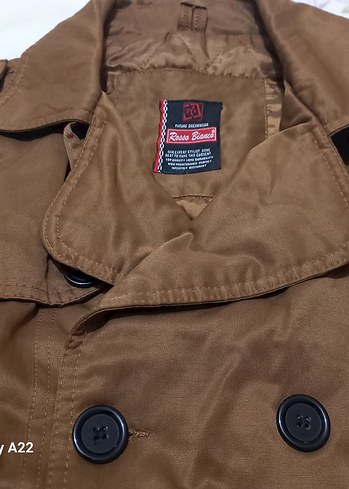 Kahverengi Deri Kemerli Midi Trençkot - Görsel 7