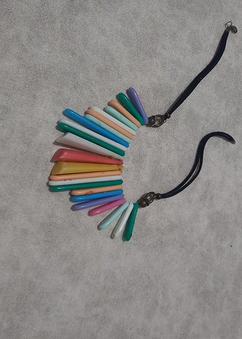 Bohem Zincir Detaylı Siyah Uzun Kolye - Görsel 4