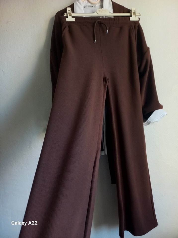 Kahverengi Kuşaklı Midi Hamile Ceketi - Görsel 5