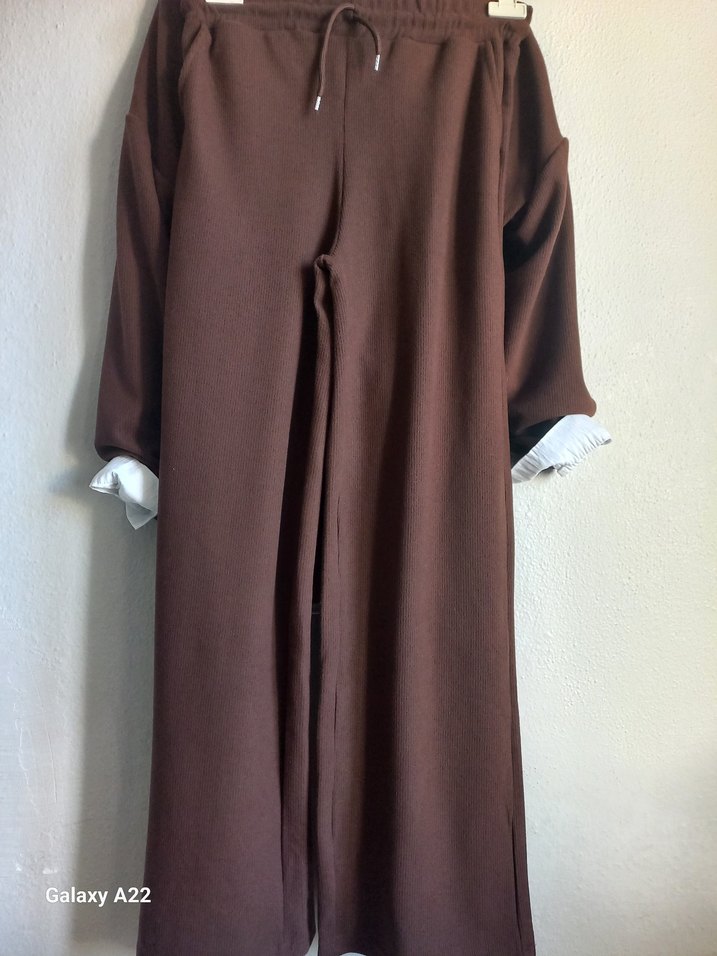 Kahverengi Kuşaklı Midi Hamile Ceketi - Görsel 4