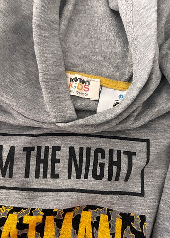 5 Yaş Beden Erkek Çocuk Gri Baskılı Sweatshirt