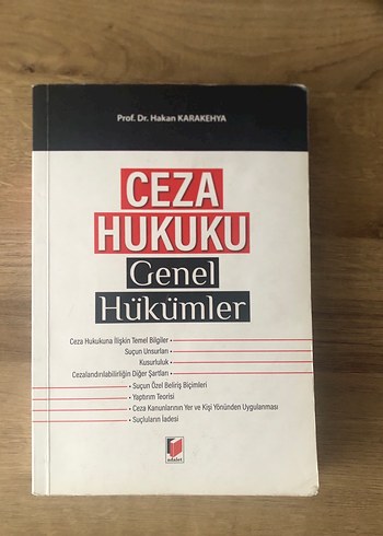 Hakan Karakehya Ceza Hukuku Genel Hükümler