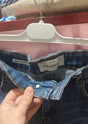 Kadın Mavi Midi Boy Kot Pantolon - Görsel 2