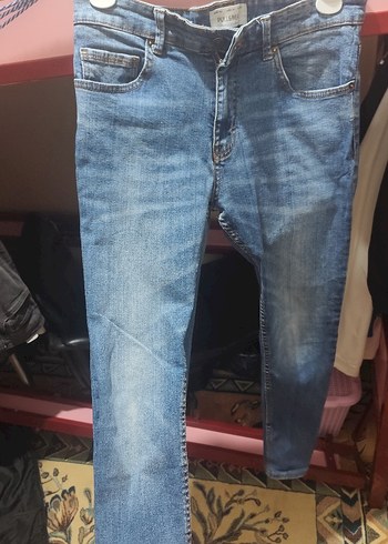 Kadın Mavi Midi Boy Kot Pantolon - Görsel 3