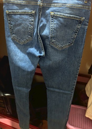 Renkli Batik Desenli Kadın Jean Pantolon - Görsel 2