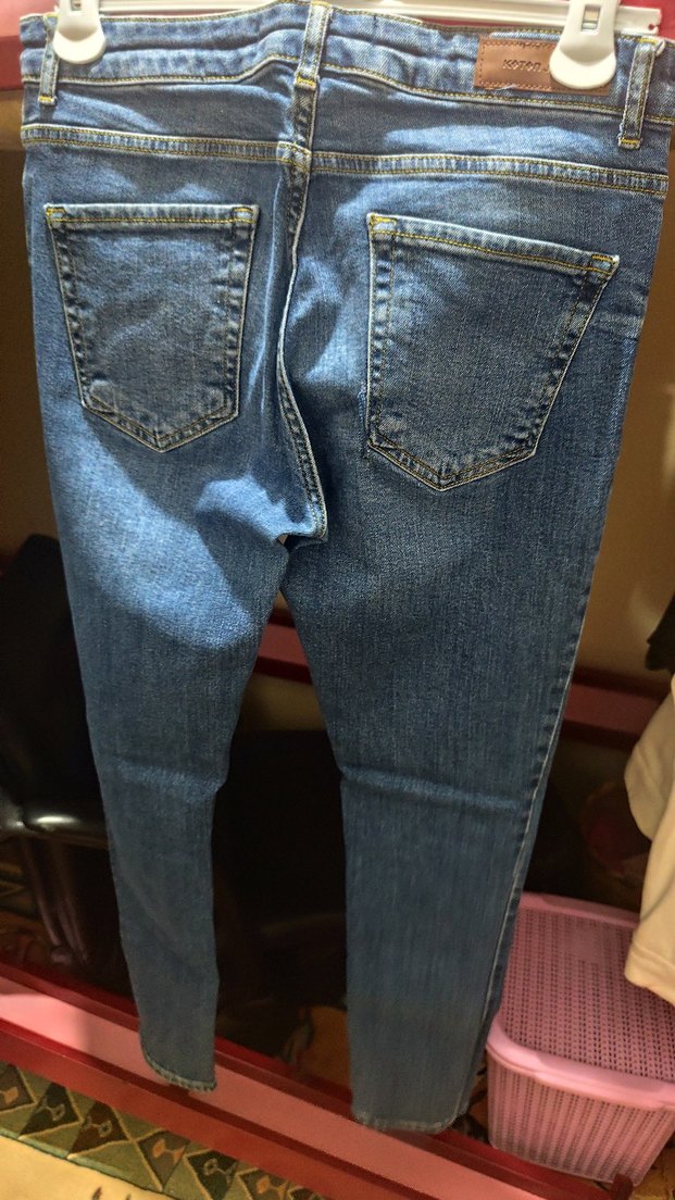 Renkli Batik Desenli Kadın Jean Pantolon - Görsel 2