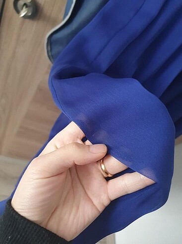 Tesettür abiye elbise eşarplı aynı kumaş - Görsel 6