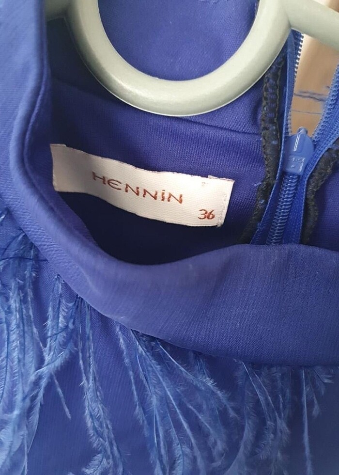 Tesettür abiye elbise eşarplı aynı kumaş - Görsel 3