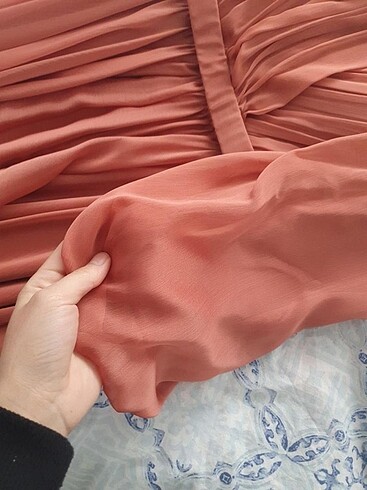 Tesettür abiye elbise eşarplı - Görsel 5