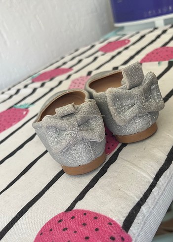Kız Çocuk Gri Tokalı Babet Ayakkabı - Görsel 6