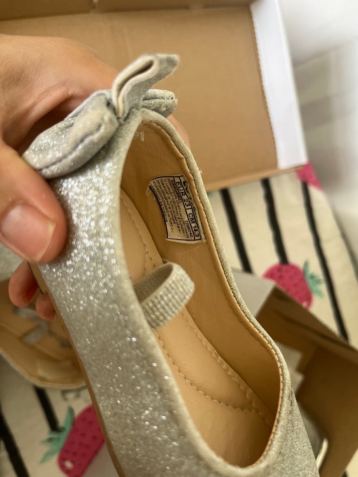 Kız Çocuk Gri Tokalı Babet Ayakkabı - Görsel 5